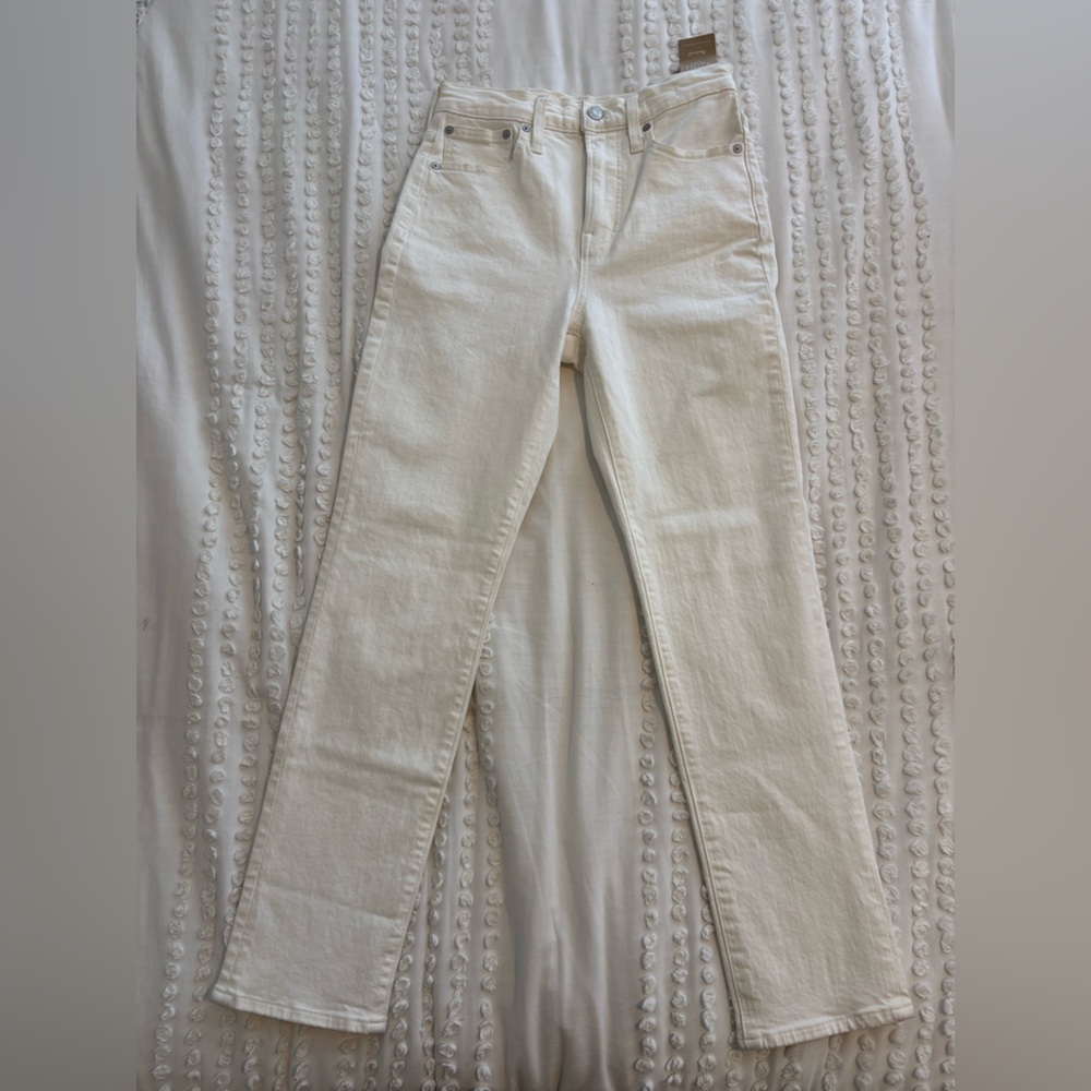 Madewell 24 White Straight-Leg the Perfect Vintage Jean